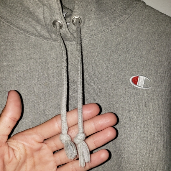 Marled Light Grey - •Champion•| Hooded Pullover - Picture 4 of 8